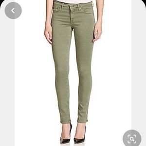 AG Army Green Skinny Jeans Size 28